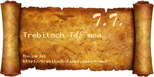 Trebitsch Tímea névjegykártya