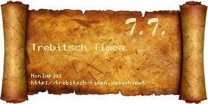 Trebitsch Tímea névjegykártya